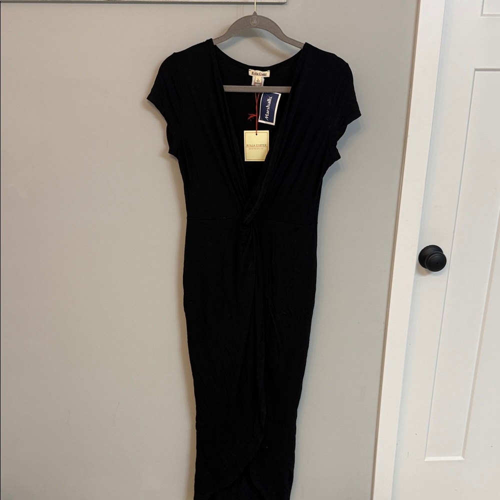 Rolla Coster Elegant Black Midi Dress